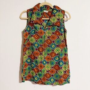 Liberty House - Vintage Floral Multicolor Sleeveless Top
